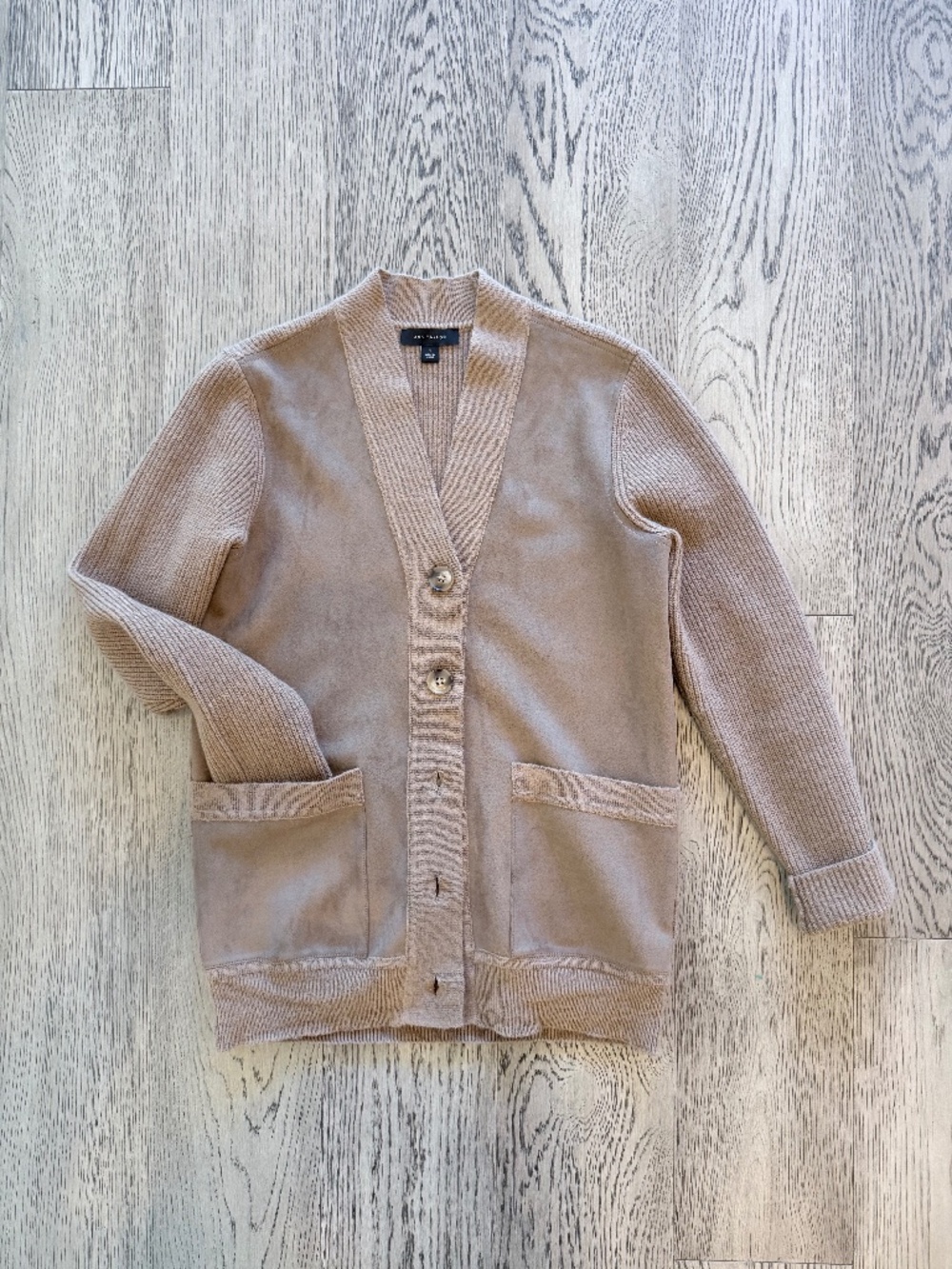 Ann Taylor Camel Ribbed Knit Cardigan - Size s